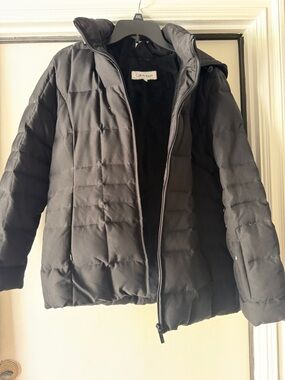 Calvin Klein Black Jacket with White Label